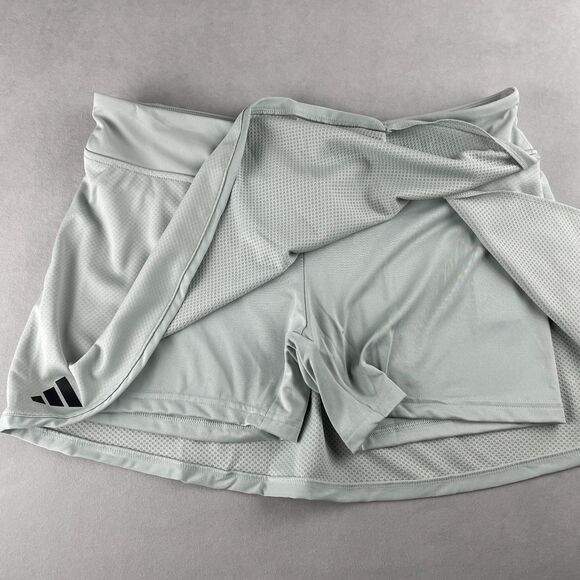 Adidas Club Skirt Womens XL Wonder Silver Tennis Skort AEROREADY Built-In Shorts - Picture 2 of 7